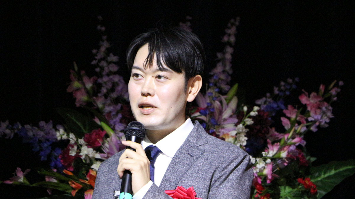 第144回かわさき起業家オーディションでスピーチする株式会社JIYU Laboratories代表 高野泰朋